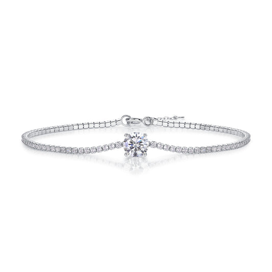 Fashionable Silver Diamond Bracelet